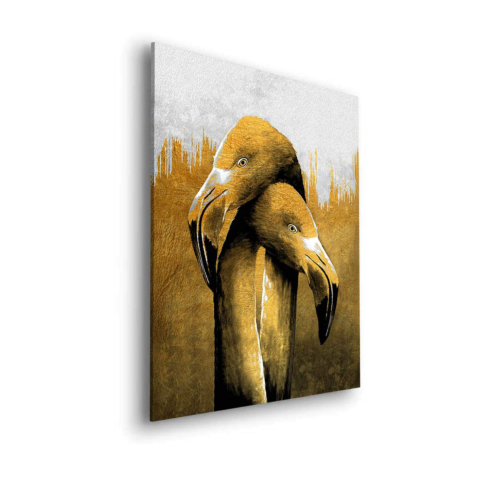 Deux Flamants Dibond Matt Tableau sur Dibond Mat