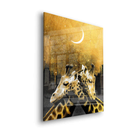 Girafe Monochrome Verre Acrylique