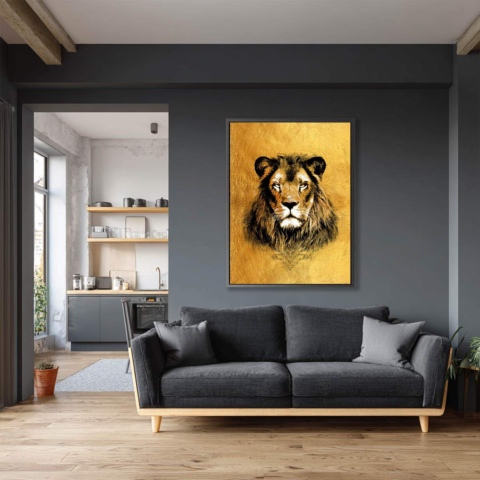 Majestischer Löwe Leinwandbild