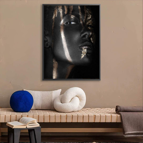 Schwarzes Gold Leinwandbild