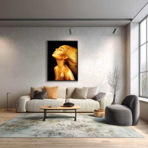 Goldene Aura Leinwandbild