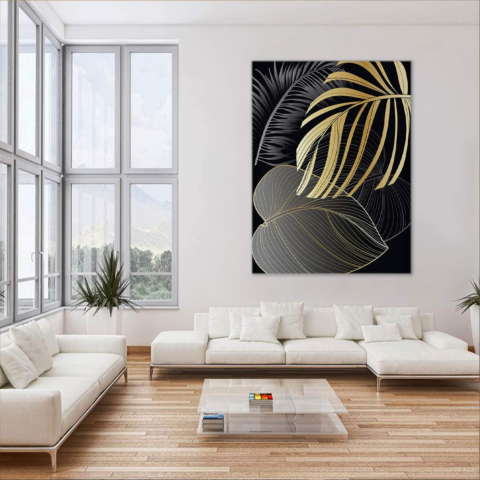 Tropische Blätter Leinwandbild