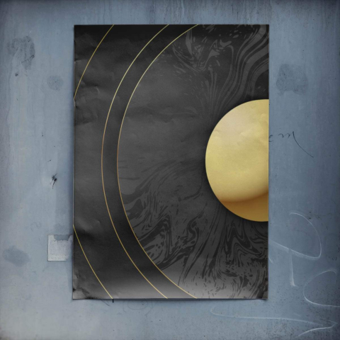 Schwarzer Mond Poster PVC Glanz